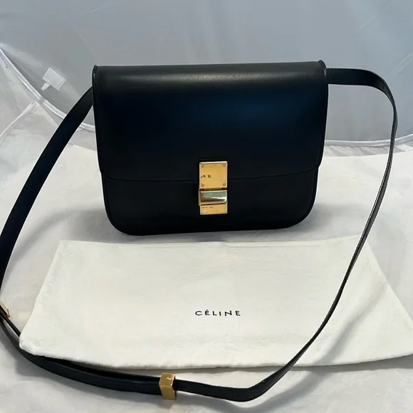 Celine Liege Calfskin Medium Classic Box Flap Shoulder Bag - Picture 1 of 15